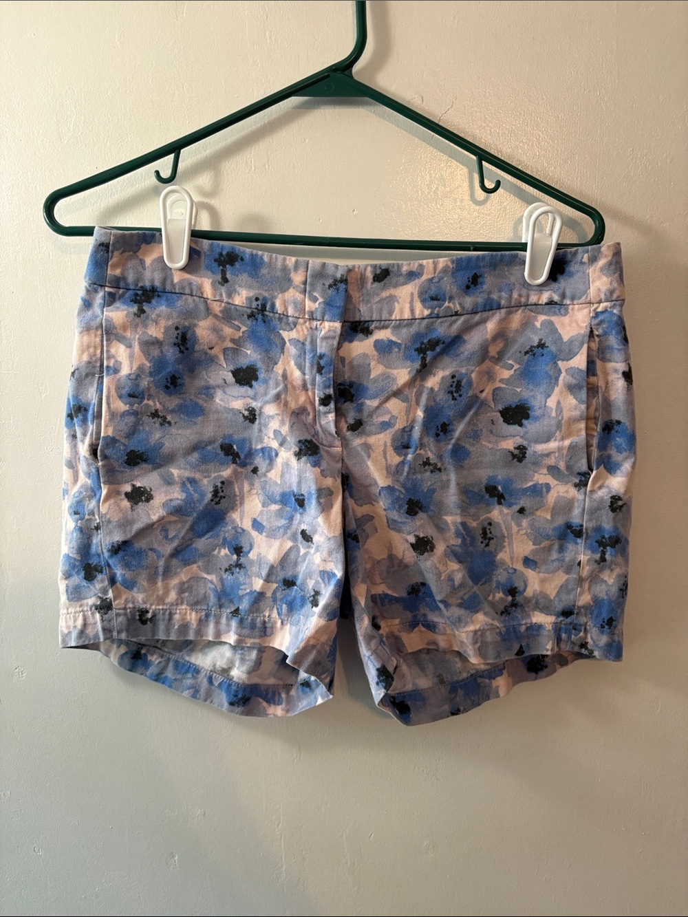 J. Crew Women's Blue Floral Print Shorts